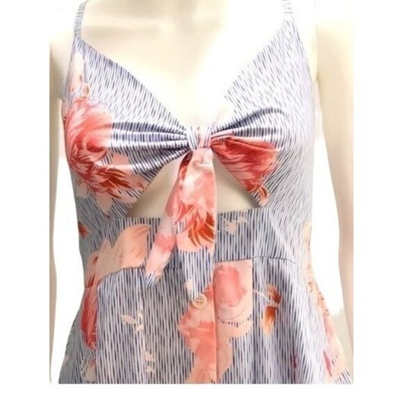 ECHO WISH- WOMENS ADJUSTABLE SPAGUETTI STRAP KNEE LENGHT FRONT OPEN SIZE MEDIUM - Picture 4 of 8